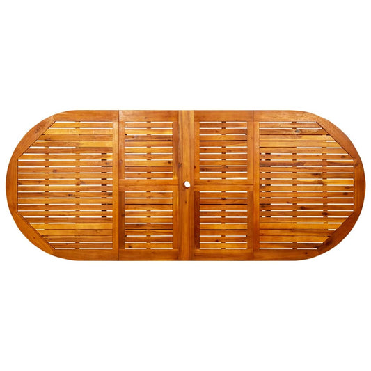 Utendørs spisebord (160-240)x100x75 cm heltre akasie vidaXL
