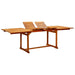 Utendørs spisebord (160-240)x100x75 cm heltre akasie vidaXL
