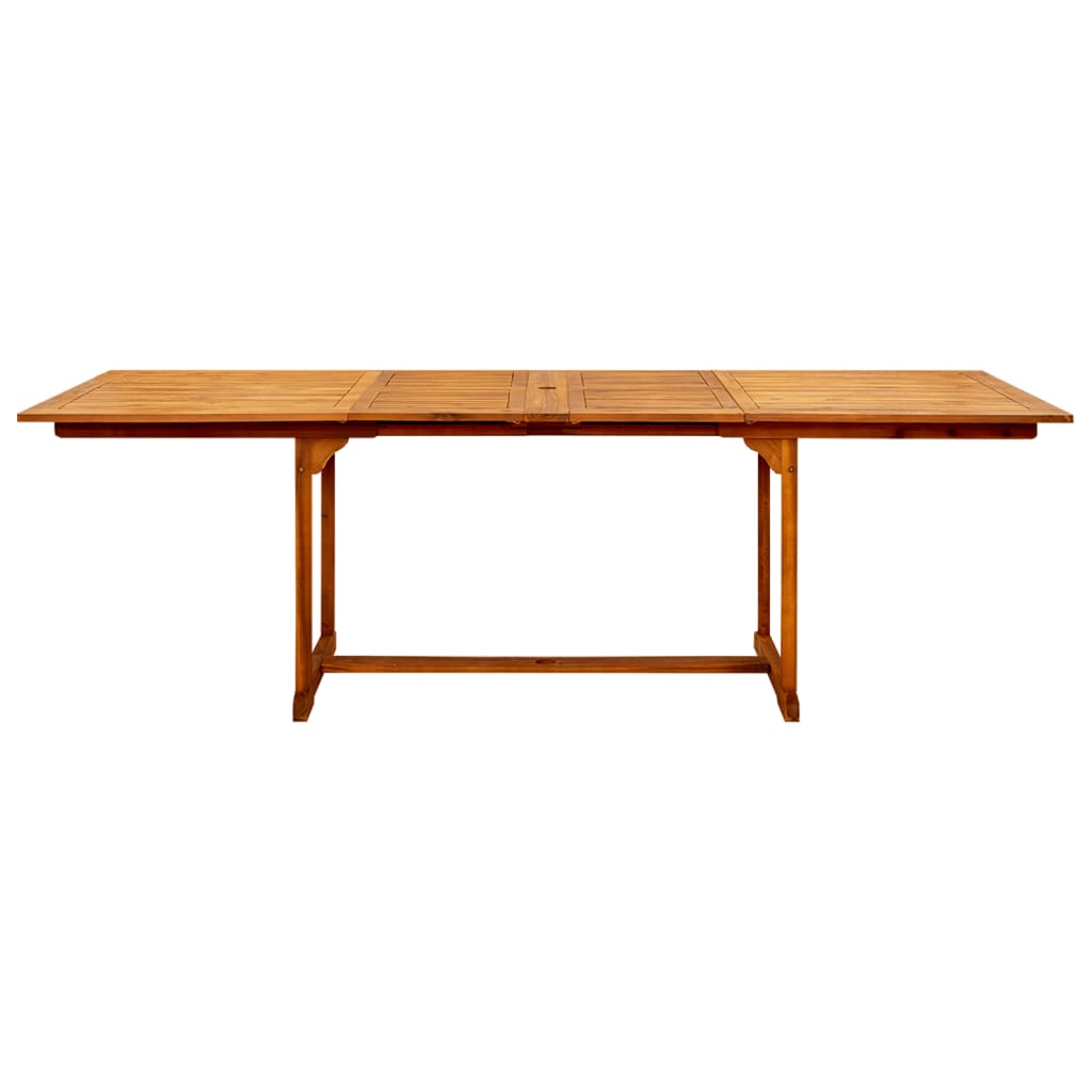 Utendørs spisebord (160-240)x100x75 cm heltre akasie vidaXL