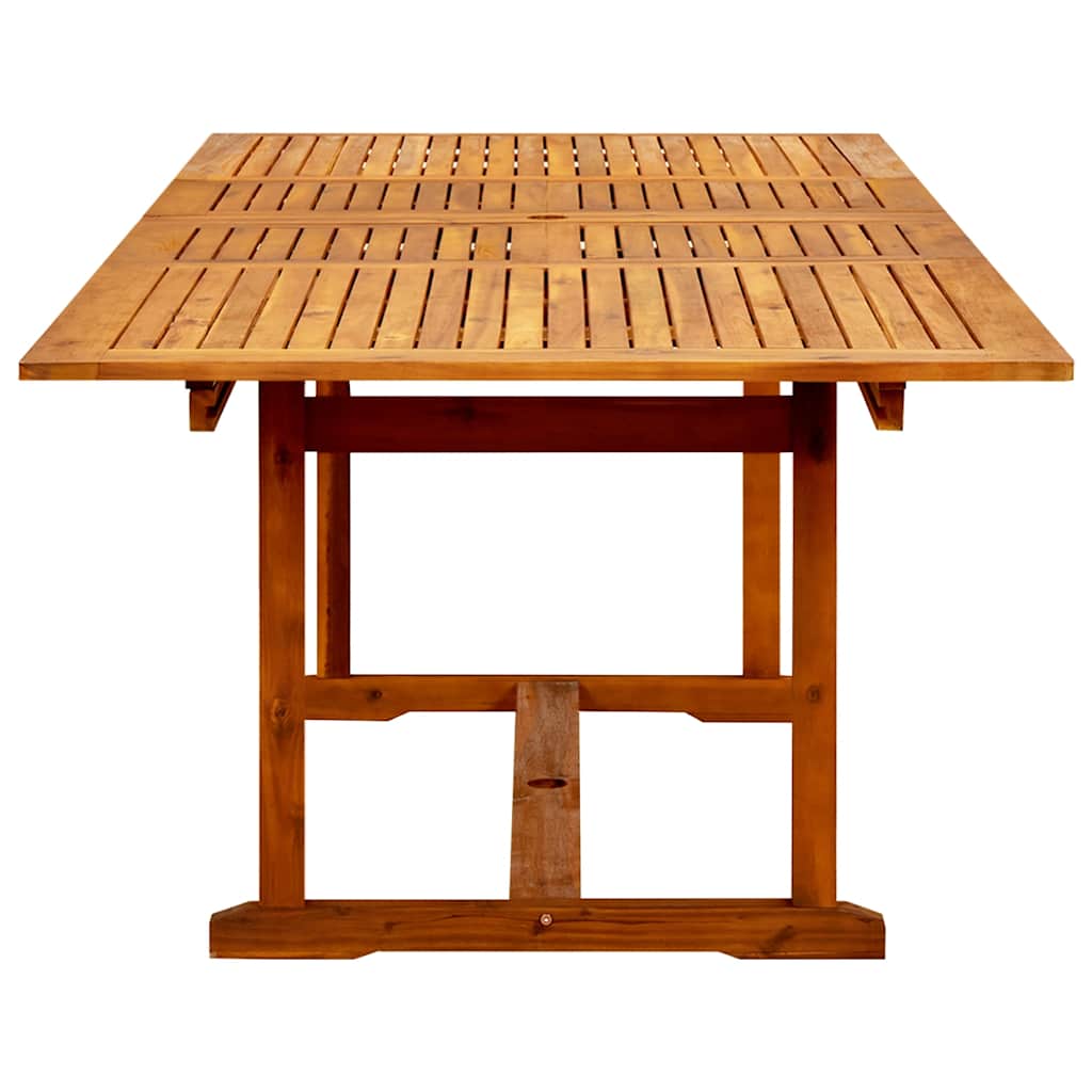 Utendørs spisebord (160-240)x100x75 cm heltre akasie vidaXL