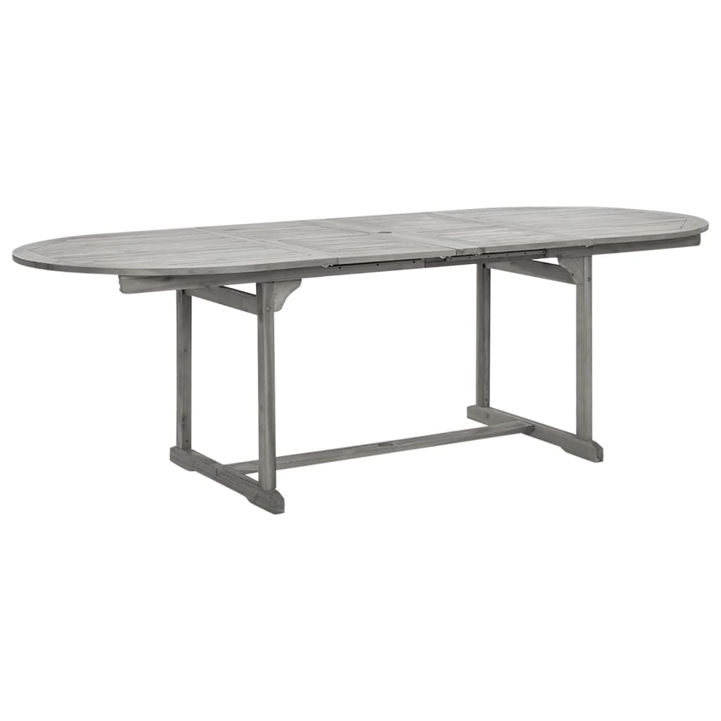 Utendørs spisebord (160-240)x100x75 cm heltre akasie