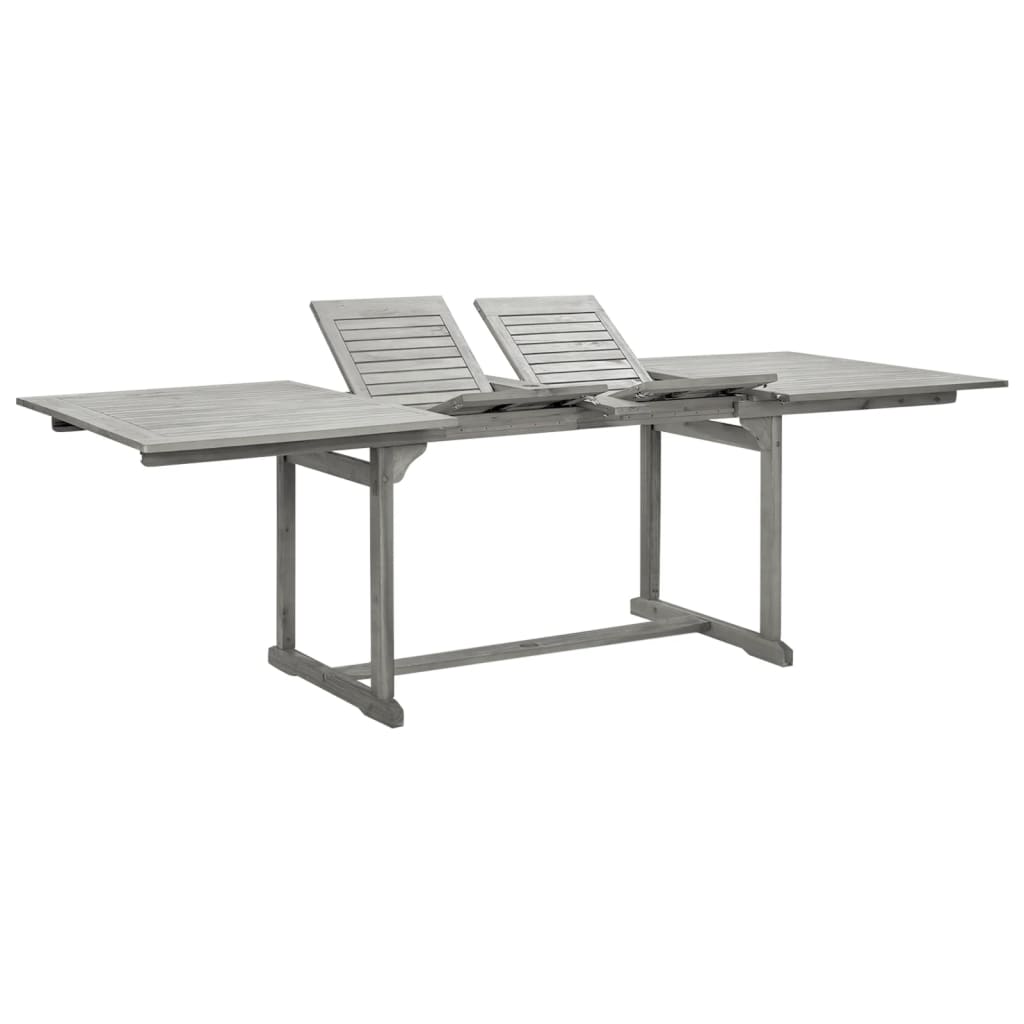 Utendørs spisebord (160-240)x100x75 cm heltre akasie