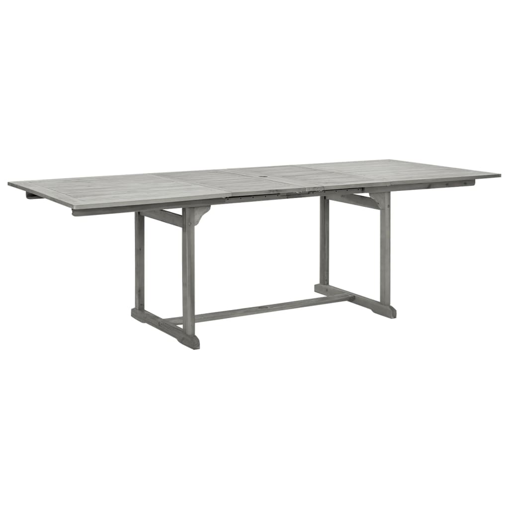 Utendørs spisebord (160-240)x100x75 cm heltre akasie