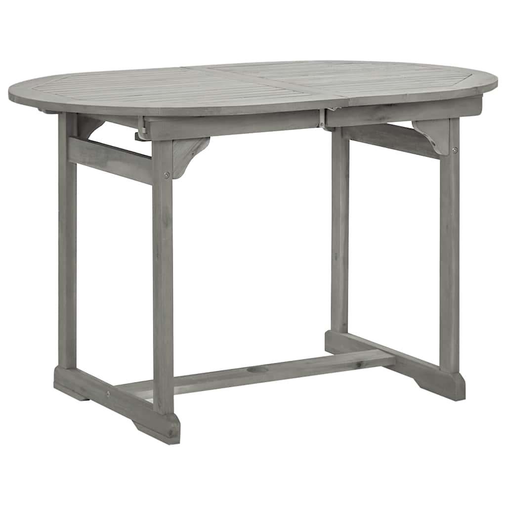 Utendørs spisebord (120-170)x80x75 cm heltre akasie