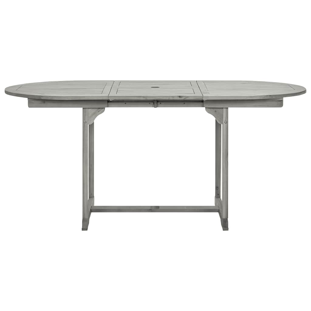 Utendørs spisebord (120-170)x80x75 cm heltre akasie