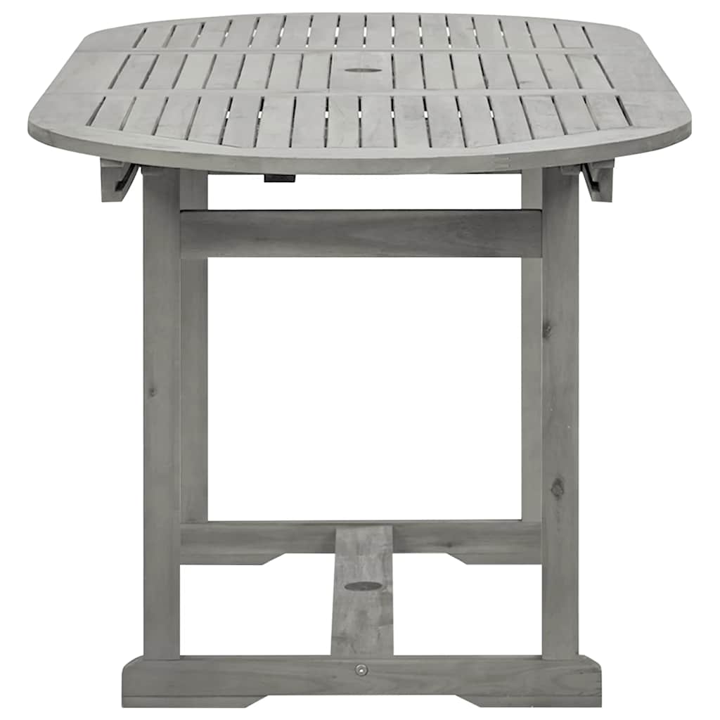 Utendørs spisebord (120-170)x80x75 cm heltre akasie