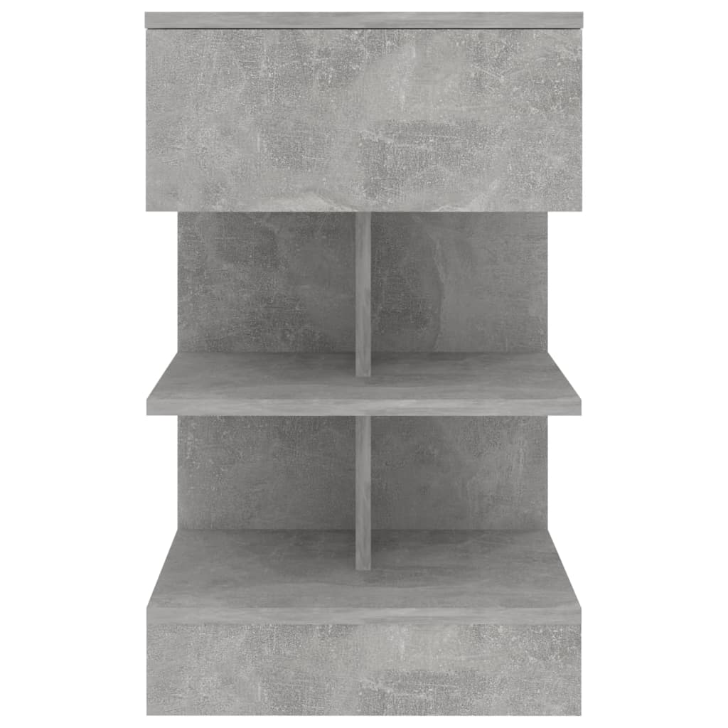 Nattbord betonggrå 40x35x65 cm konstruert tre