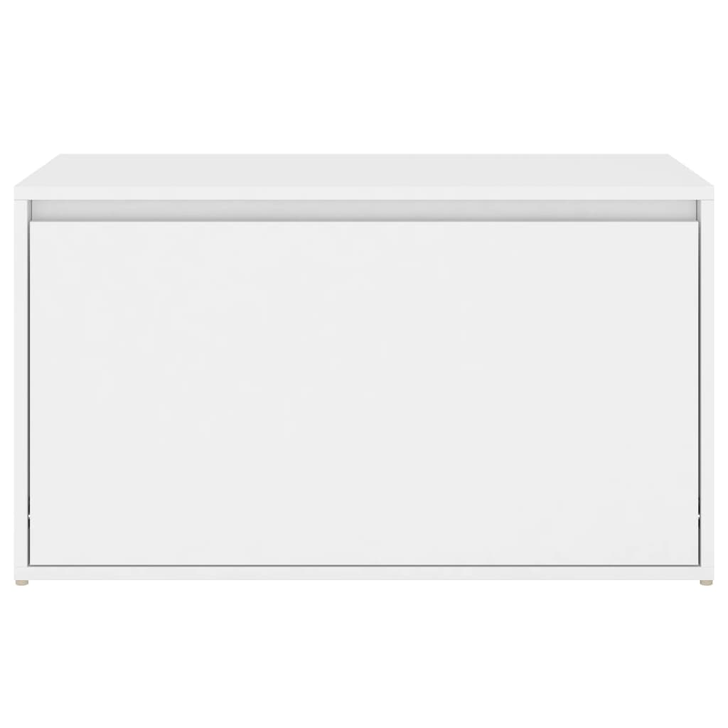 Gangbenk 80x40x45 cm hvit konstruert tre