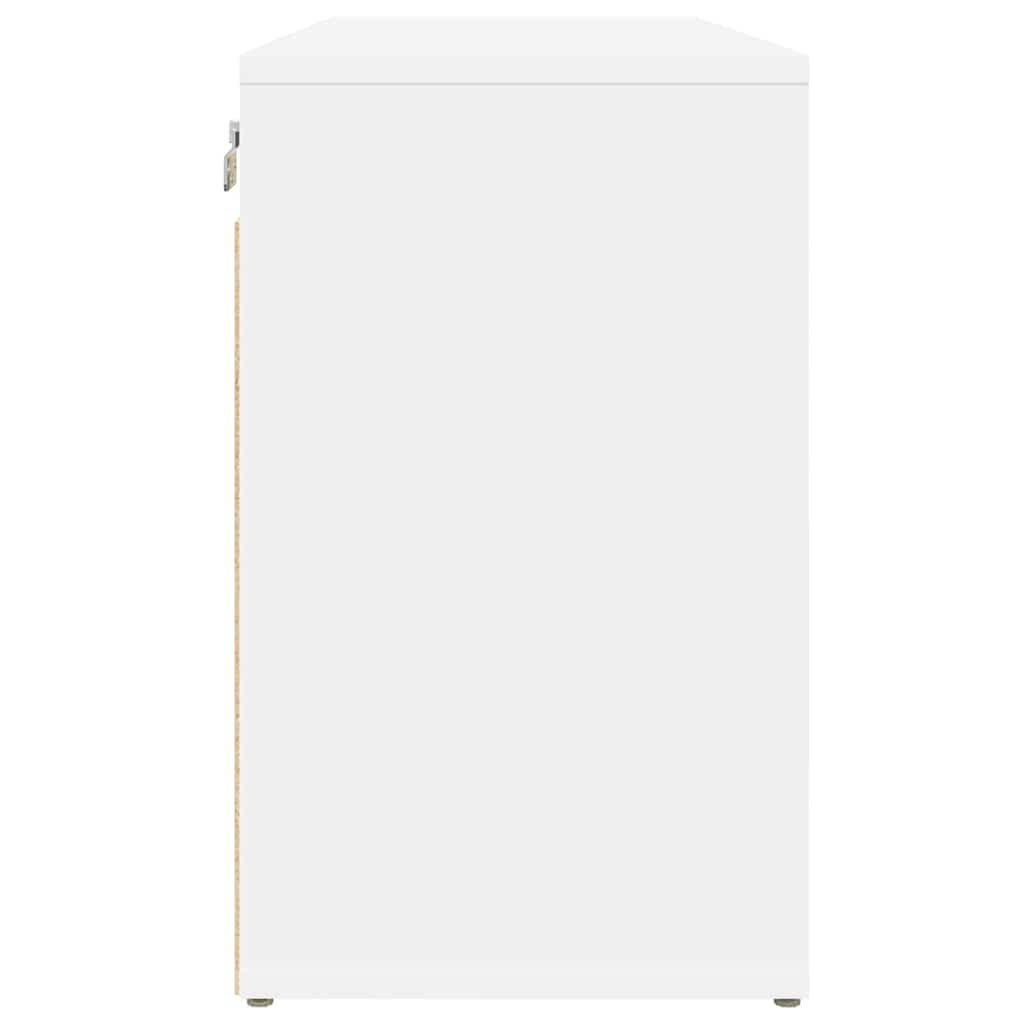 Sko Skap med hylle Hvit 77,5 x 30 x 51 cm Konstruert tre