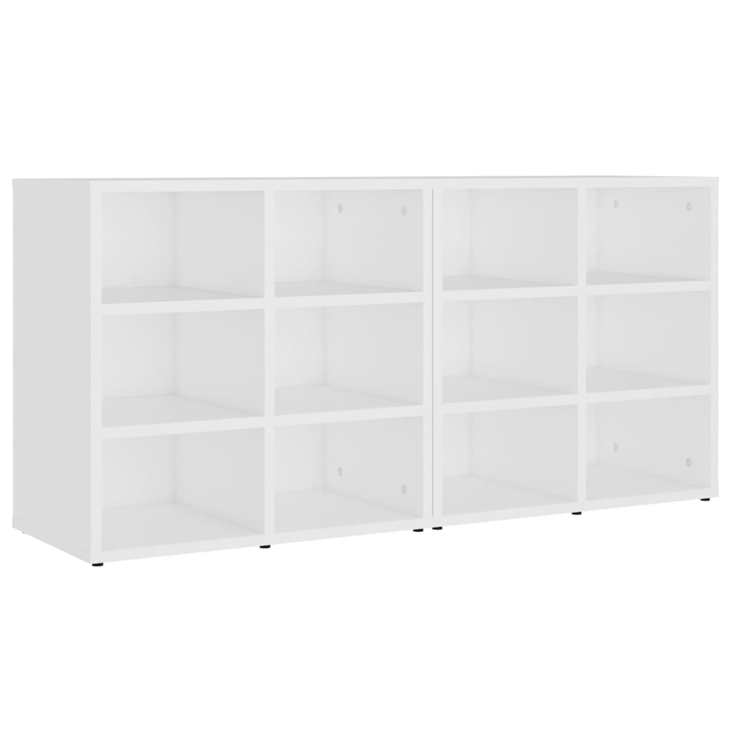 Skoskap 2 stk hvit 52,5x30x50 cm