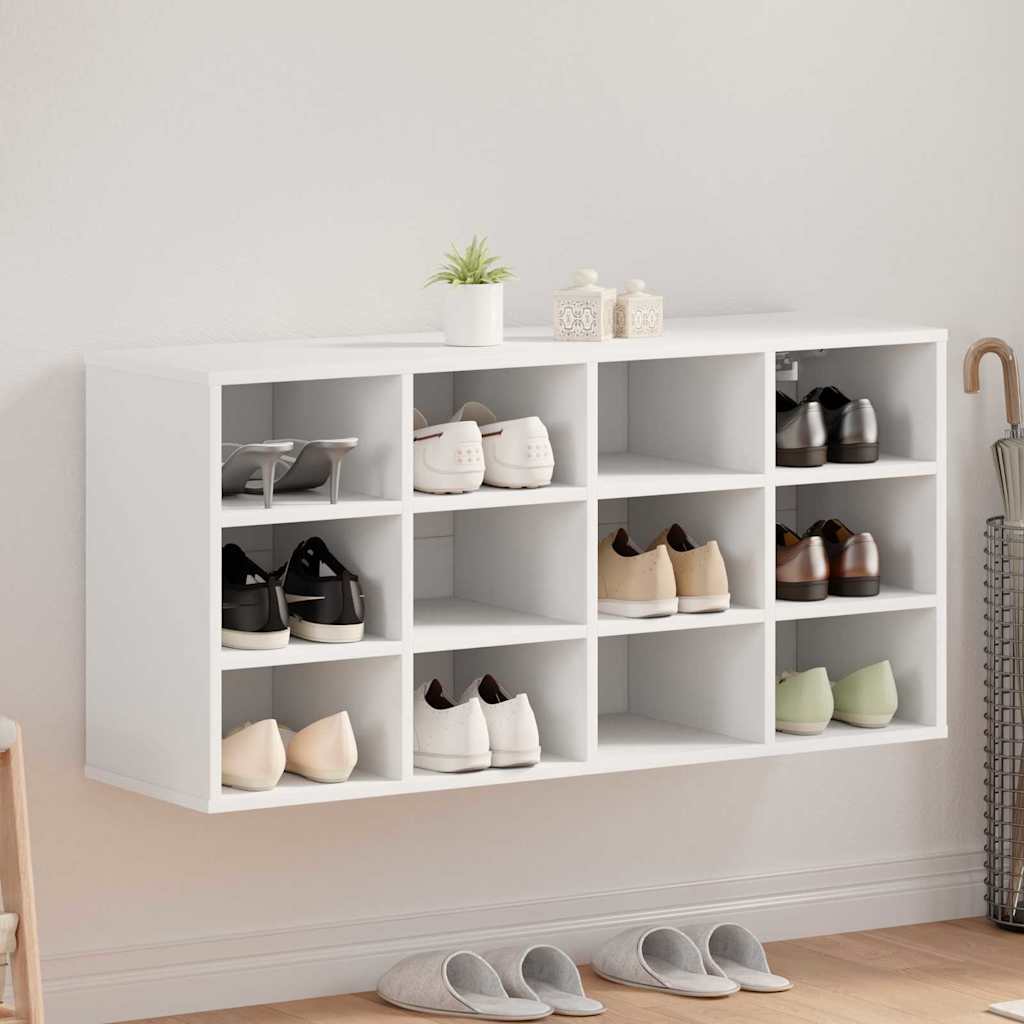 Sko Skap med hylle Hvit 103 x 30 x 51 cm Konstruert tre