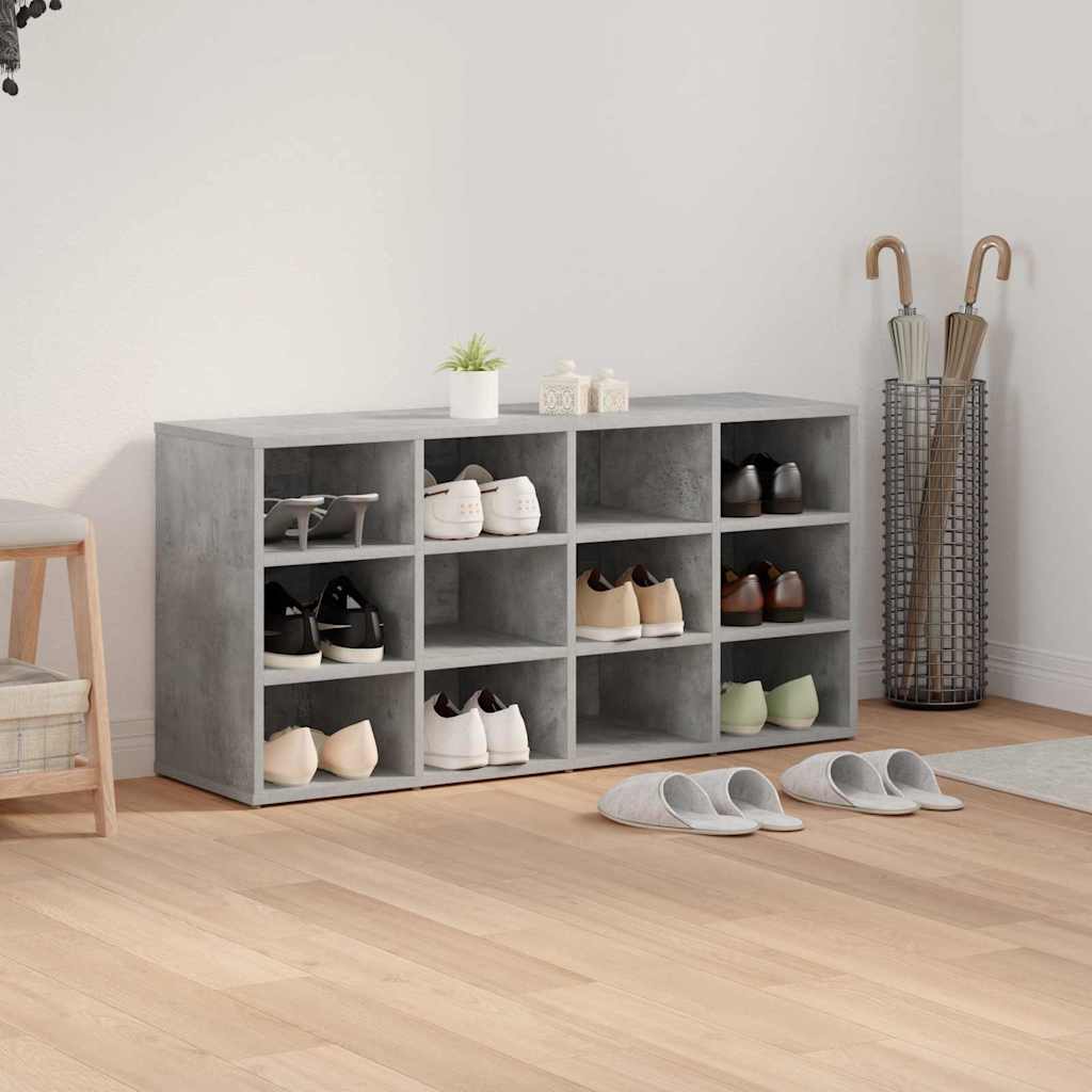 Sko Skap med hylle Betonggrå 103 x 30 x 51 cm Konstruert tre