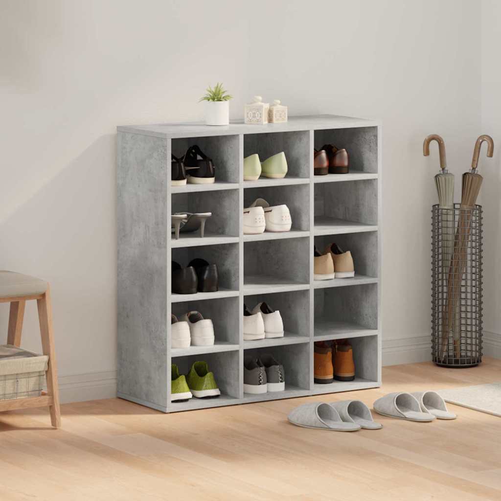 Sko Skap med hylle Betonggrå 77,5 x 30 x 83,5 cm Konstruert tre