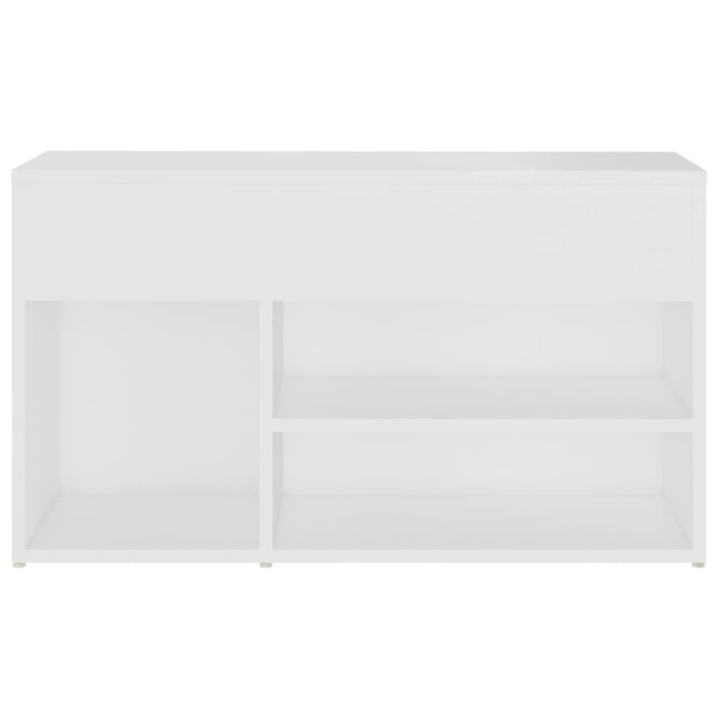 Skobenk hvit 80x30x45 cm konstruert tre