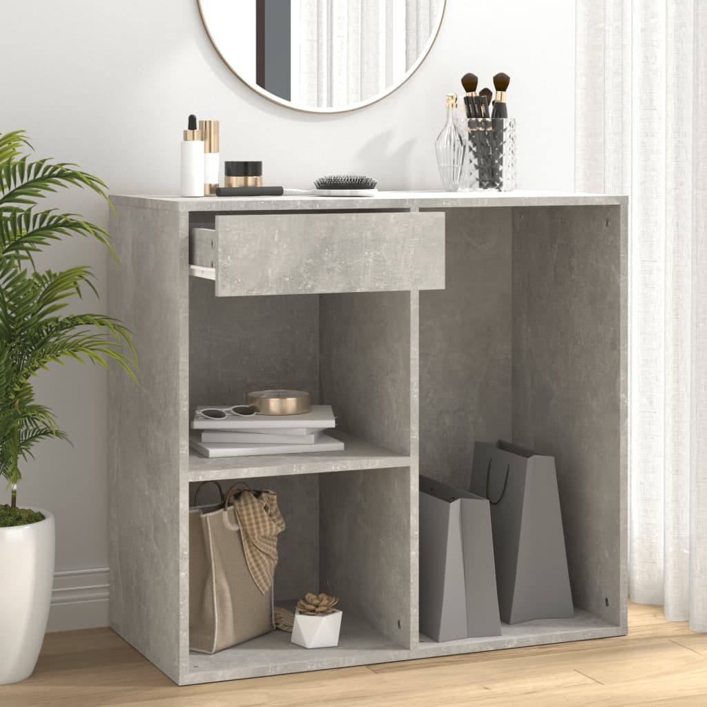 Sminkeskap betonggrå 80x40x75 cm konstruert tre