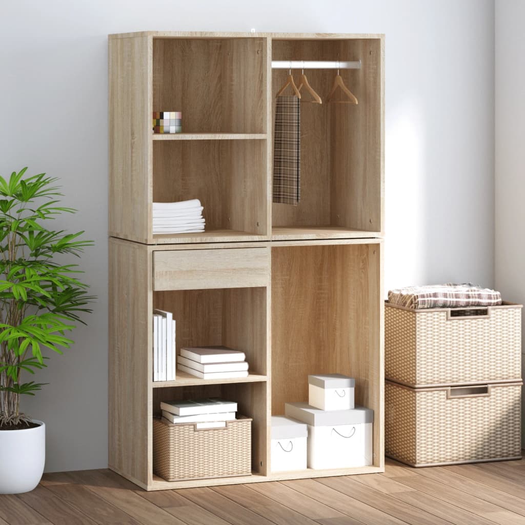 Sminkeskap sonoma eik 80x40x65 cm konstruert tre