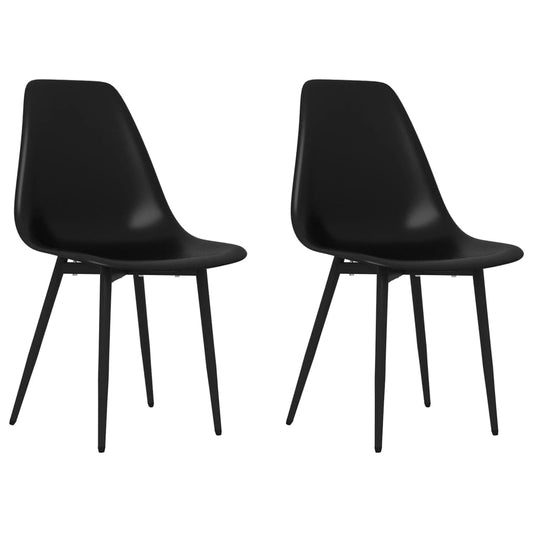 Spisestoler 2 stk svart PP