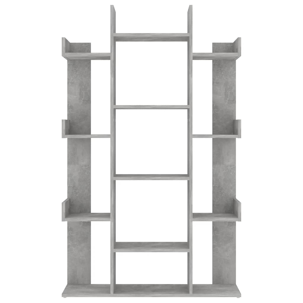 Bokhylle betonggrå 86x25,5x140 cm konstruert tre