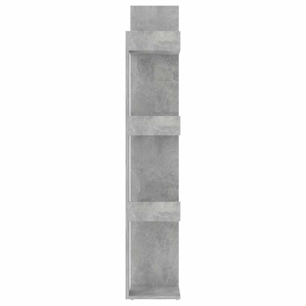 Bokhylle betonggrå 86x25,5x140 cm konstruert tre