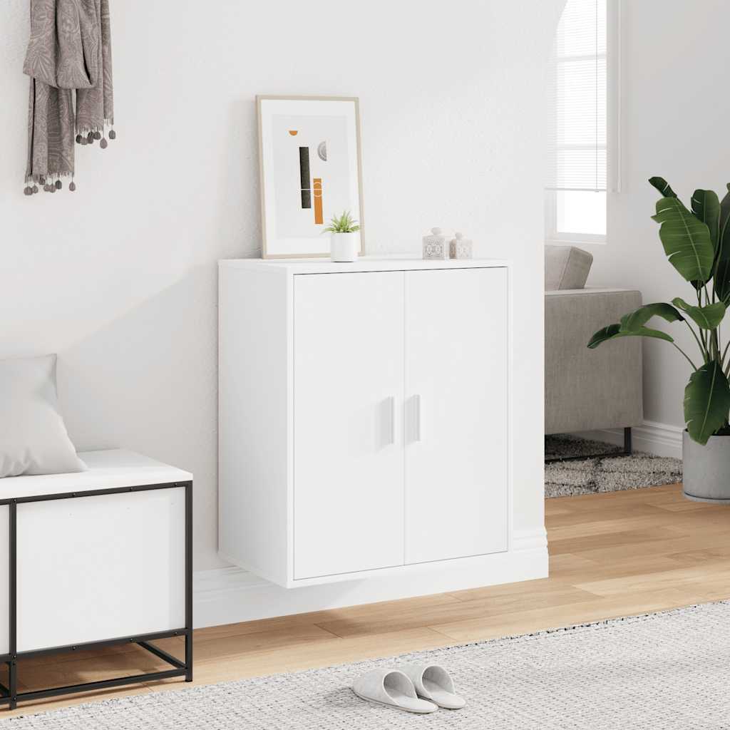 Skoskap hvit 60x35x70 cm konstruert tre