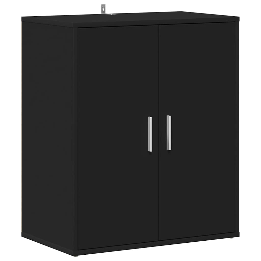 Skoskap svart 60x35x70 cm konstruert tre