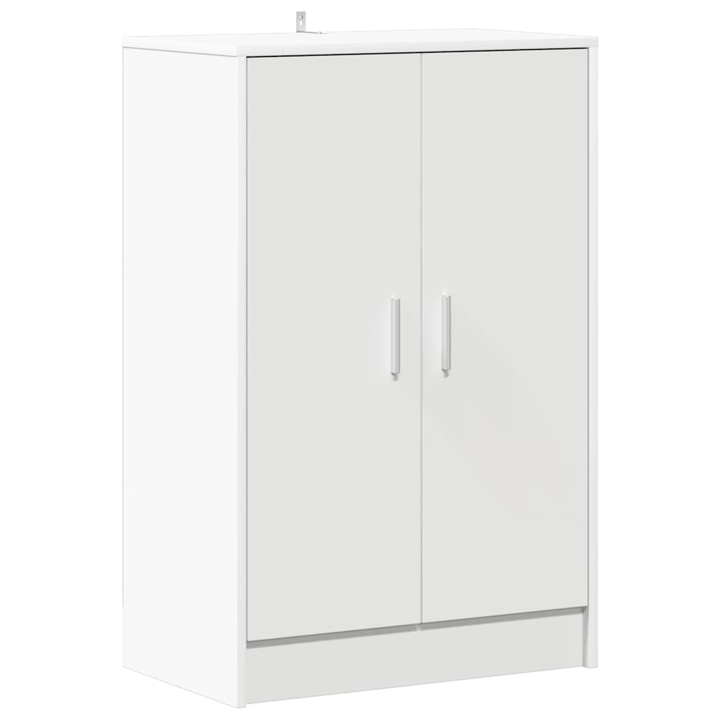 Skoskap hvit 60x35x92 cm konstruert tre