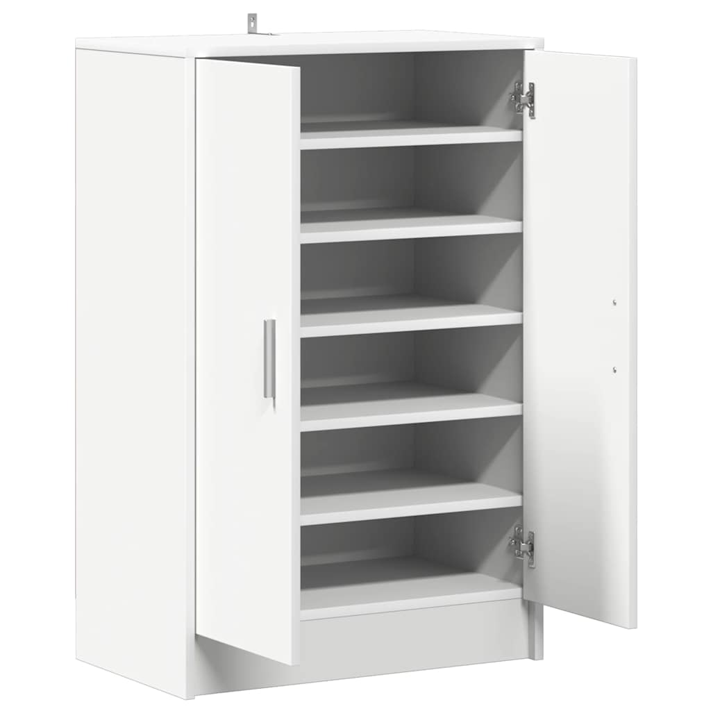 Skoskap hvit 60x35x92 cm konstruert tre