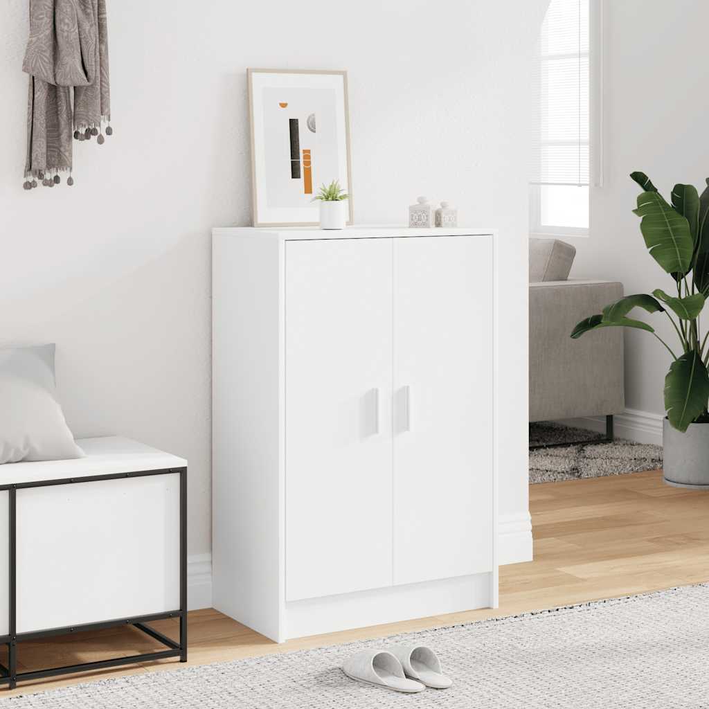 Skoskap hvit 60x35x92 cm konstruert tre
