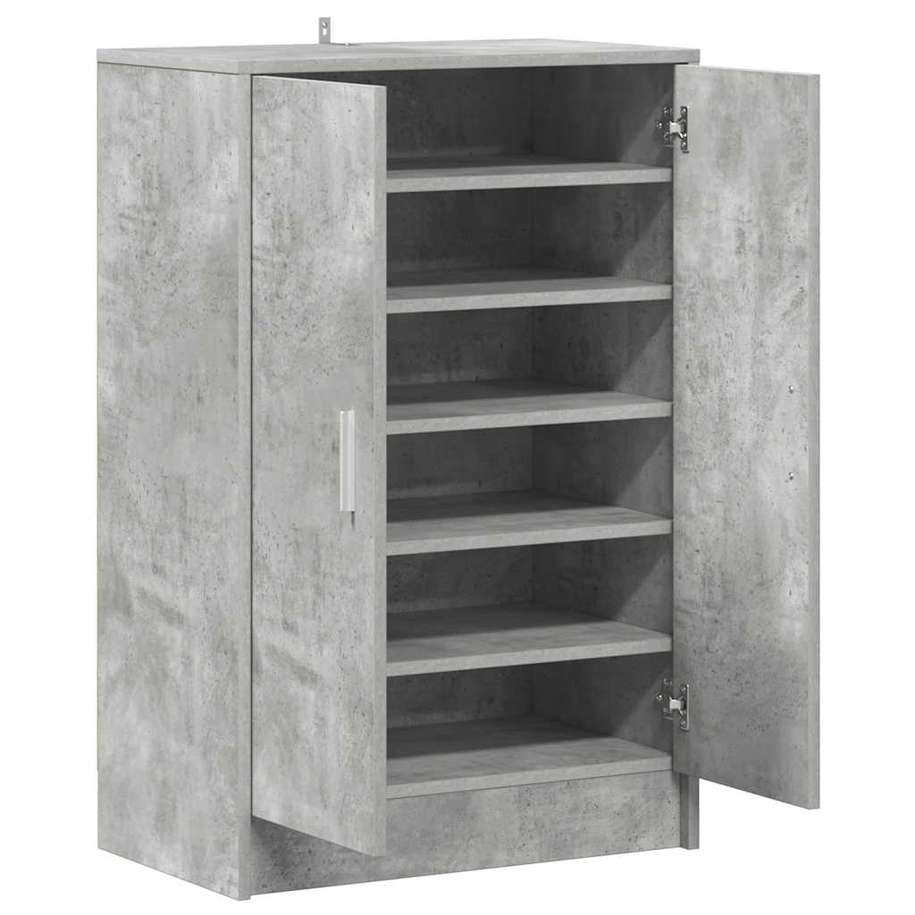 Skoskap betonggrå 60x35x92 cm konstruert tre