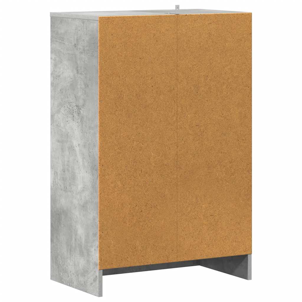 Skoskap betonggrå 60x35x92 cm konstruert tre