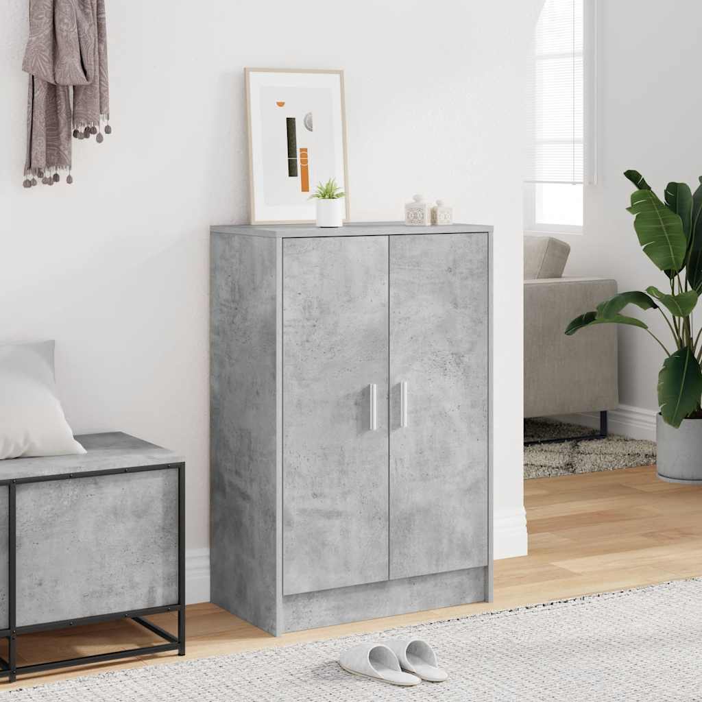 Skoskap betonggrå 60x35x92 cm konstruert tre