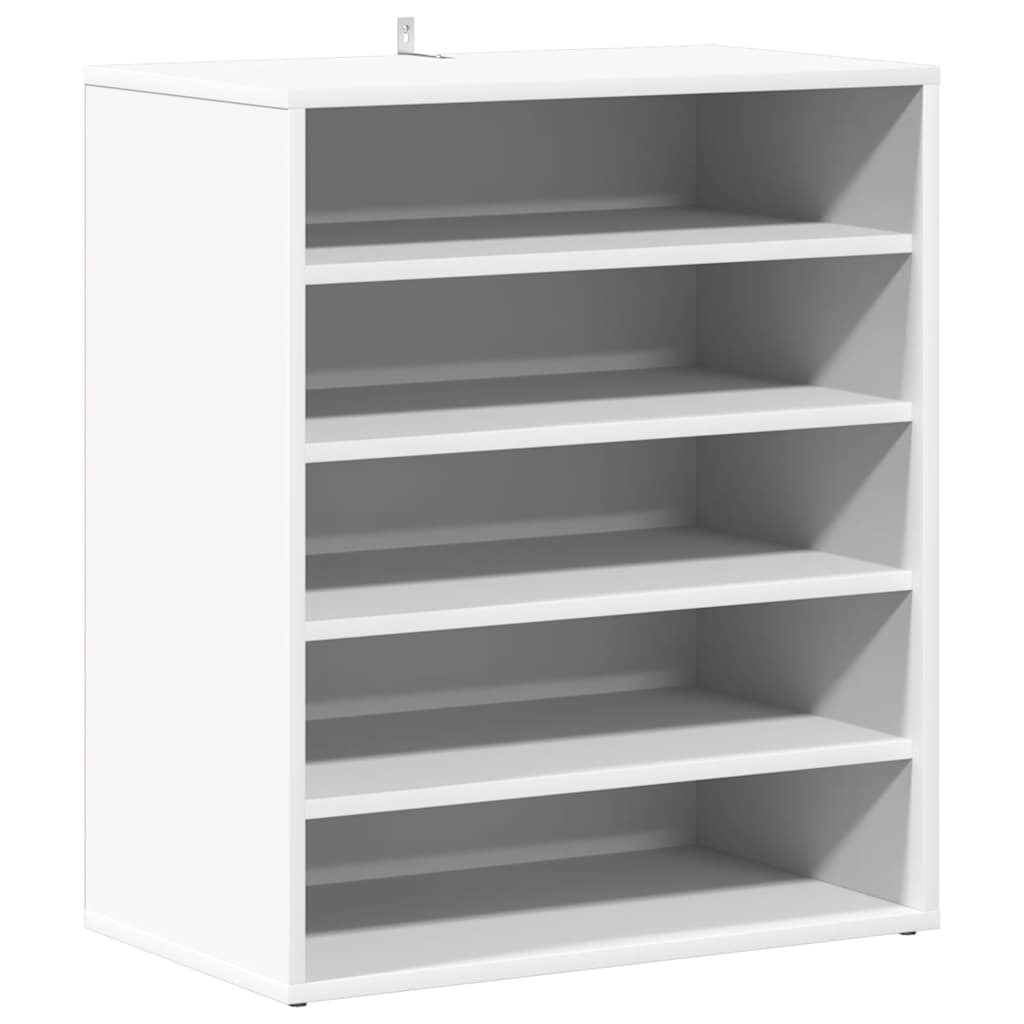 Skoskap hvit 60x35x70 cm konstruert tre