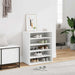 Skoskap hvit 60x35x70 cm konstruert tre