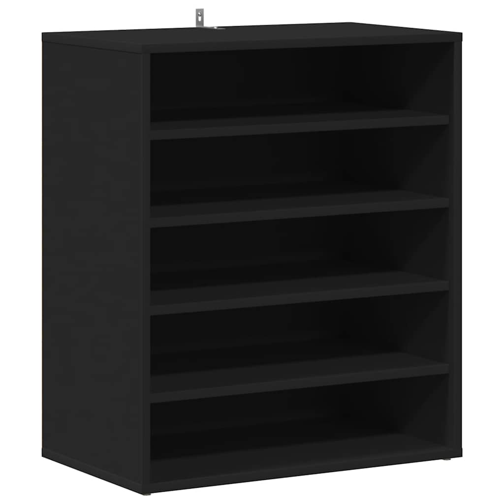 Skoskap svart 60x35x70 cm konstruert tre