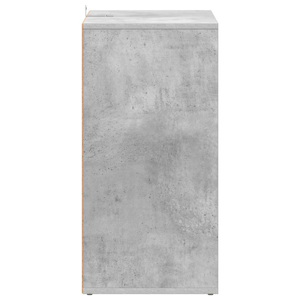 Skoskap betonggrå 60x35x70 cm konstruert tre