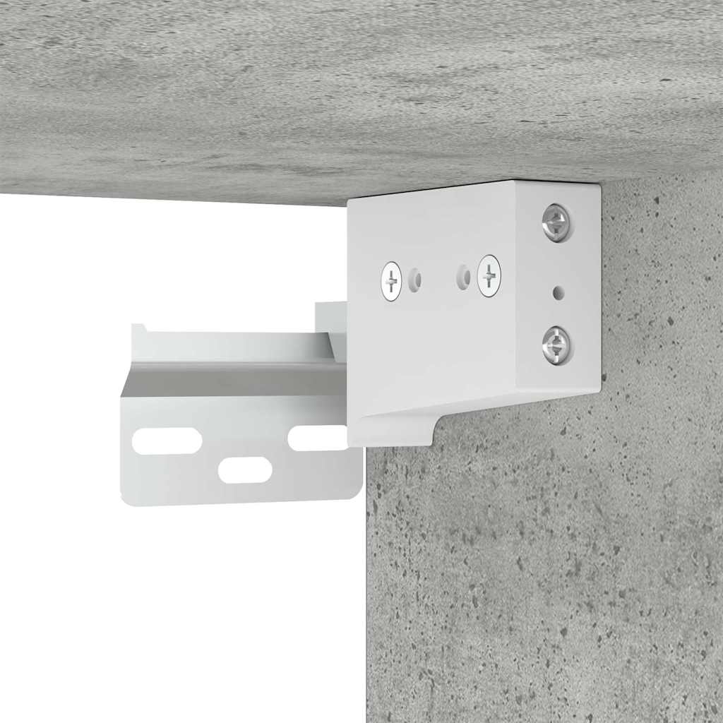 Skoskap betonggrå 60x35x70 cm konstruert tre