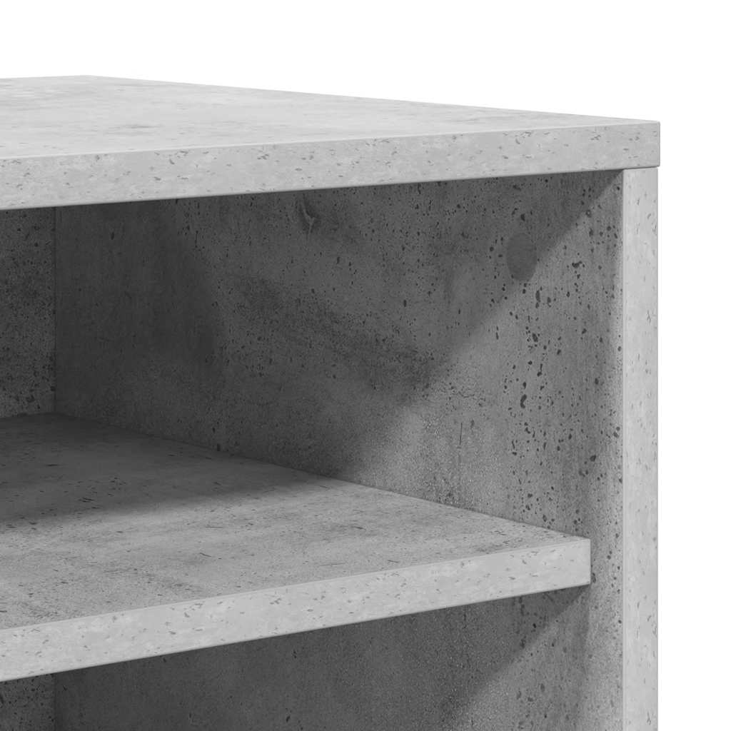 Skoskap betonggrå 60x35x70 cm konstruert tre