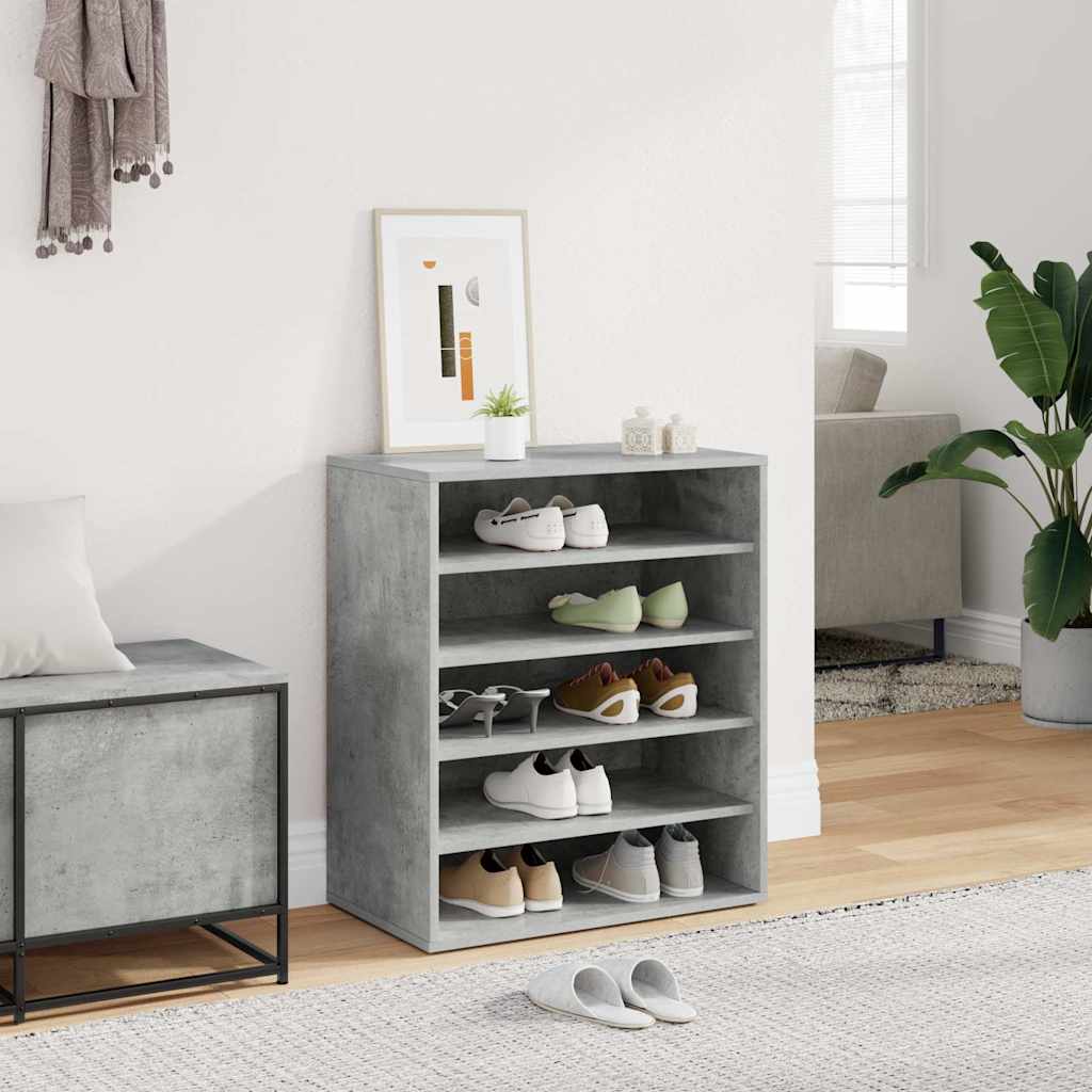 Skoskap betonggrå 60x35x70 cm konstruert tre