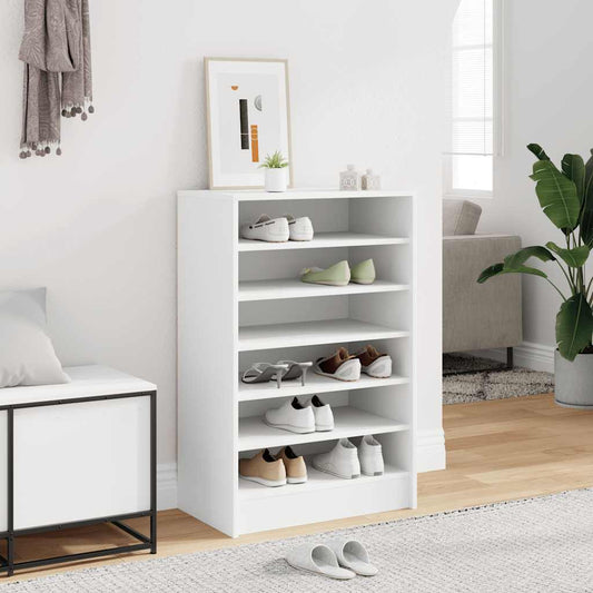 Skoskap hvit 60x35x92 cm konstruert tre
