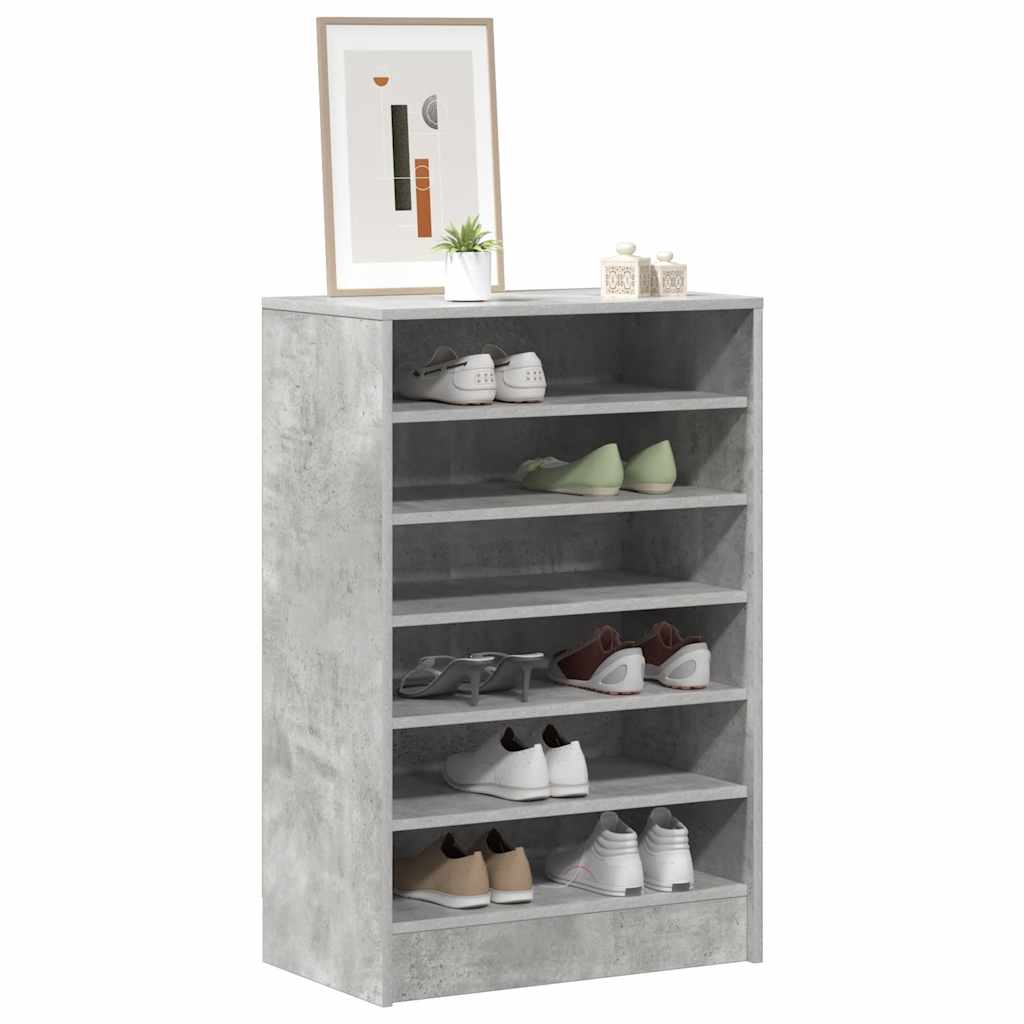 Skoskap betonggrå 60x35x92 cm konstruert tre