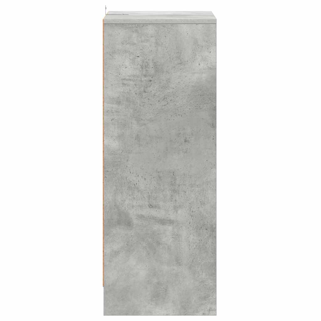 Skoskap betonggrå 60x35x92 cm konstruert tre