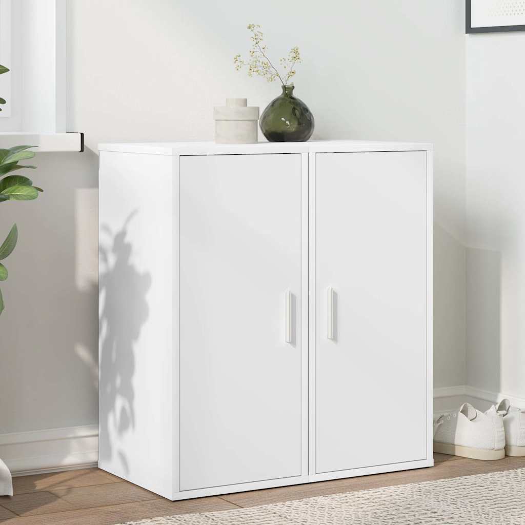 Skoskap hvit 2 stk 32x35x70 cm sponplate
