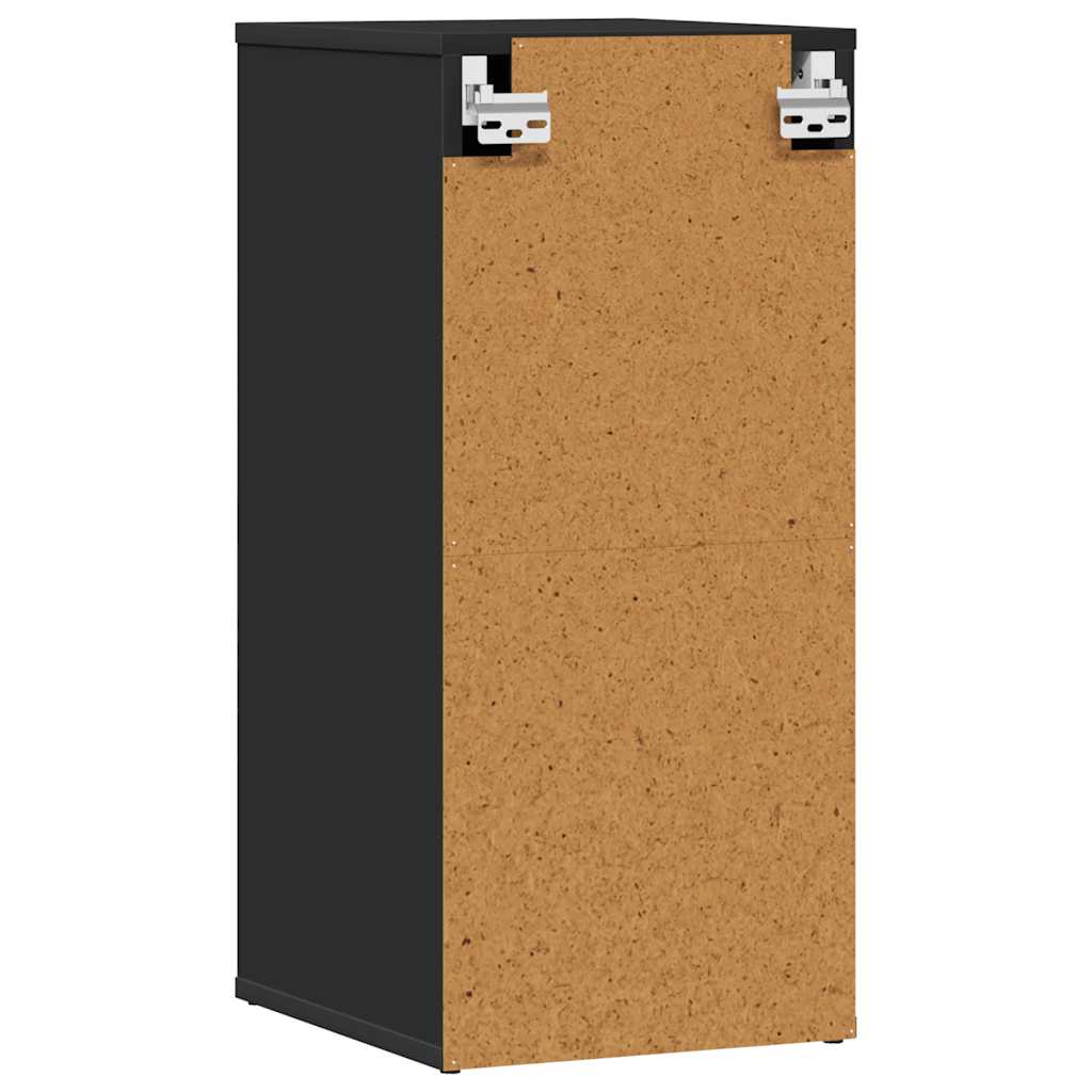 Skoskap svart 32x35x70 cm konstruert tre