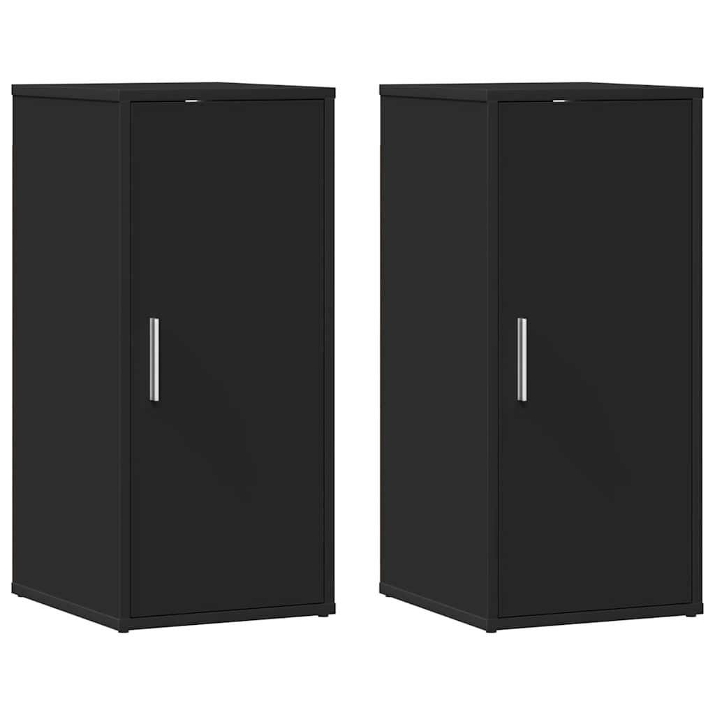 Skoskap svart 2 stk 32x35x70 cm sponplate