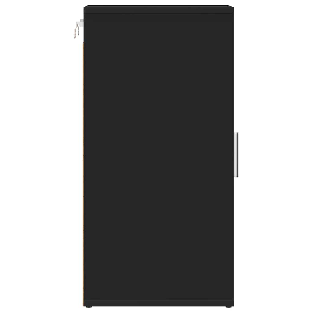 Skoskap svart 2 stk 32x35x70 cm sponplate