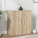 Skoskap svart 2 stk sonoma eik 32x35x70 cm sponplate