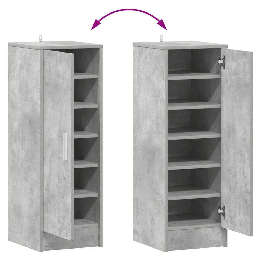 Skoskap betonggrå 32x35x92 cm konstruert tre