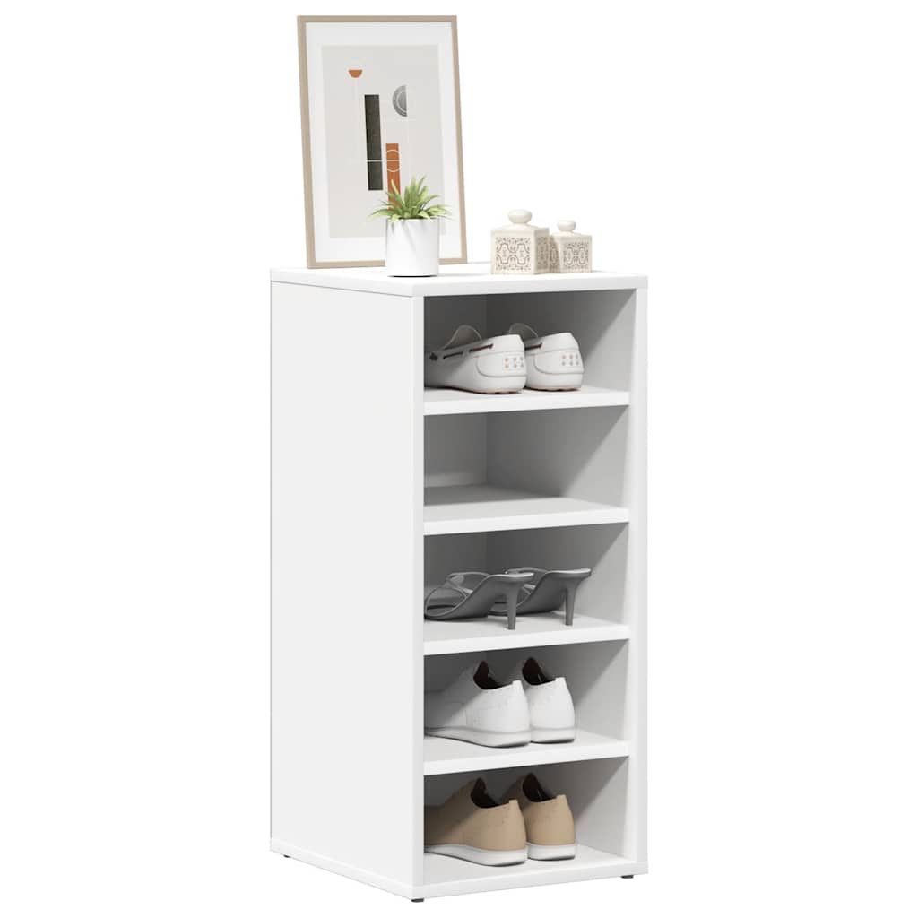 Skoskap hvit 31,5x35x70 cm konstruert tre