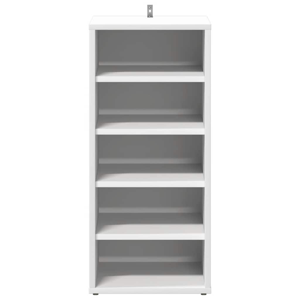 Skoskap hvit 31,5x35x70 cm konstruert tre