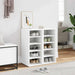 Skoskap hvit 2 stk 31,5x35x70 cm konstruert tre